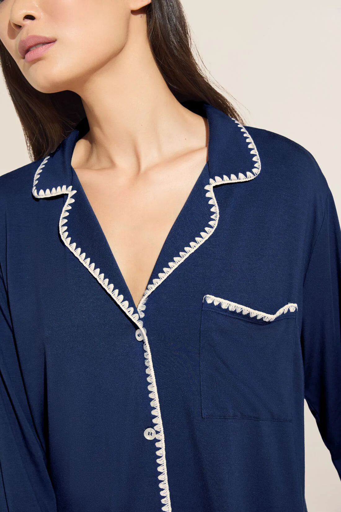 Frida Long PJ Set - Navy