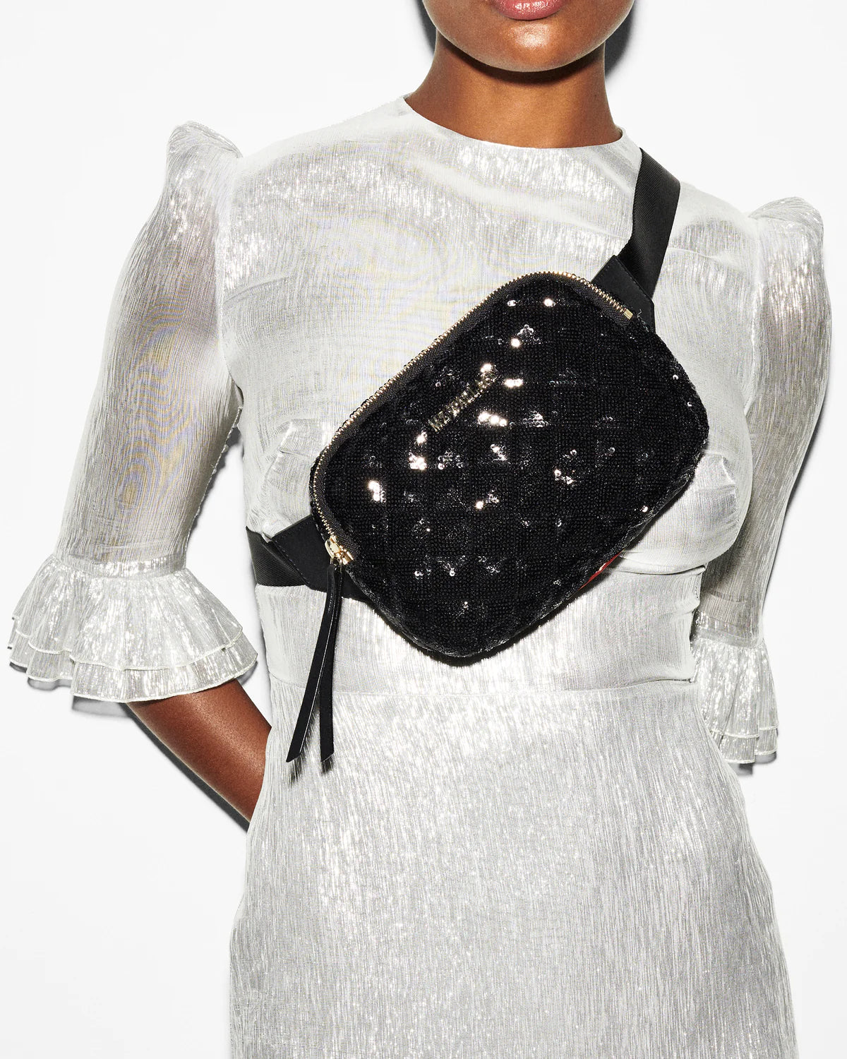 Sequin belt online bag