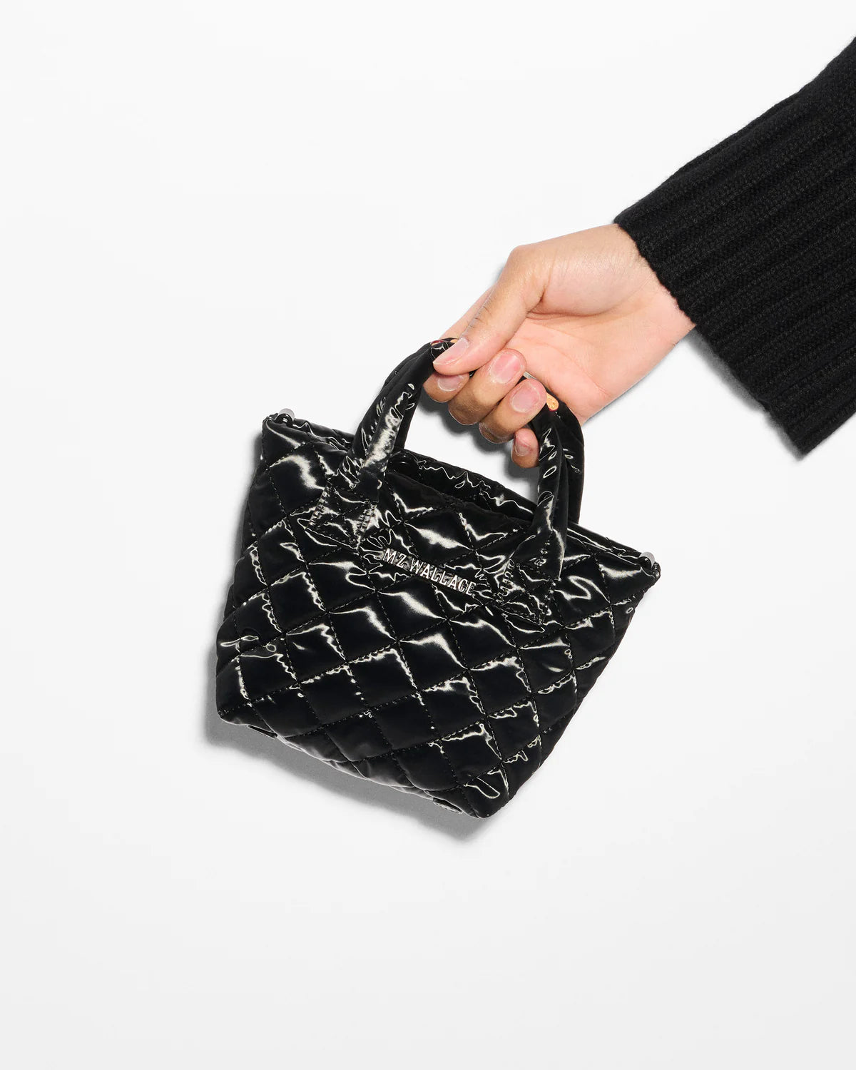 Petite Metro Tote - Black Liquid