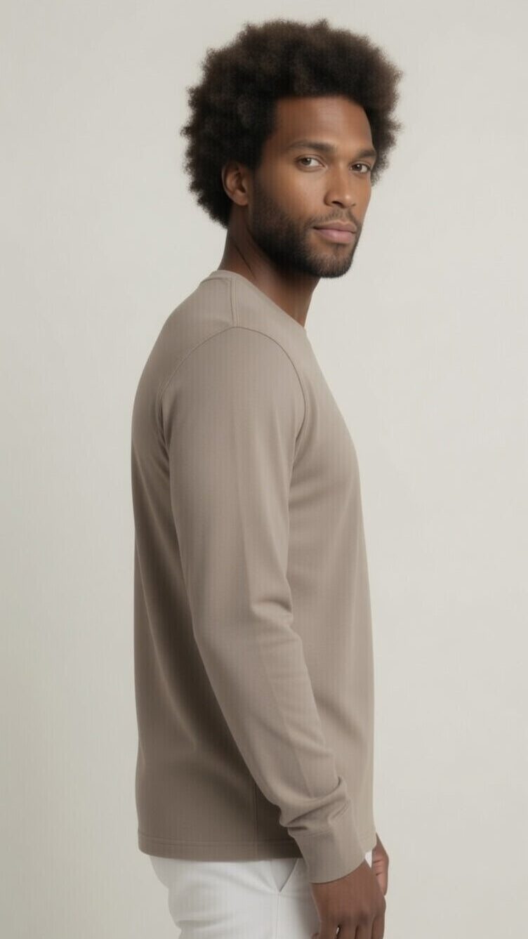 Halo Basic Tee L/S - Taupe