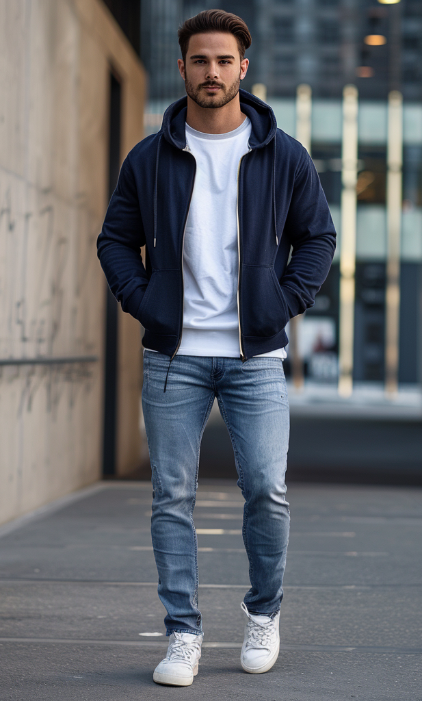 Horizon ZipUp Hoodie Navy
