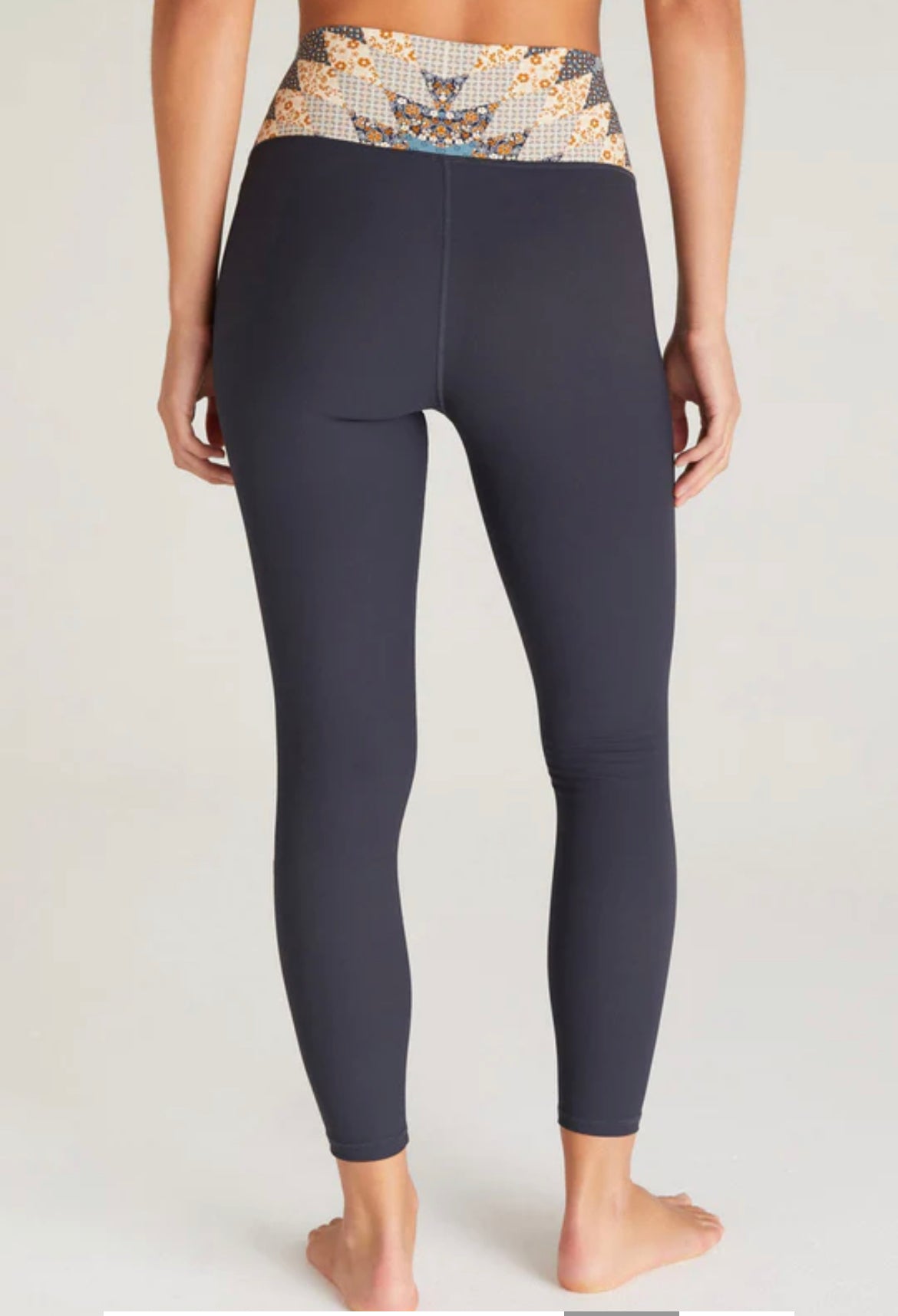 Rib Quilt 7/8 Legging - Deep Navy