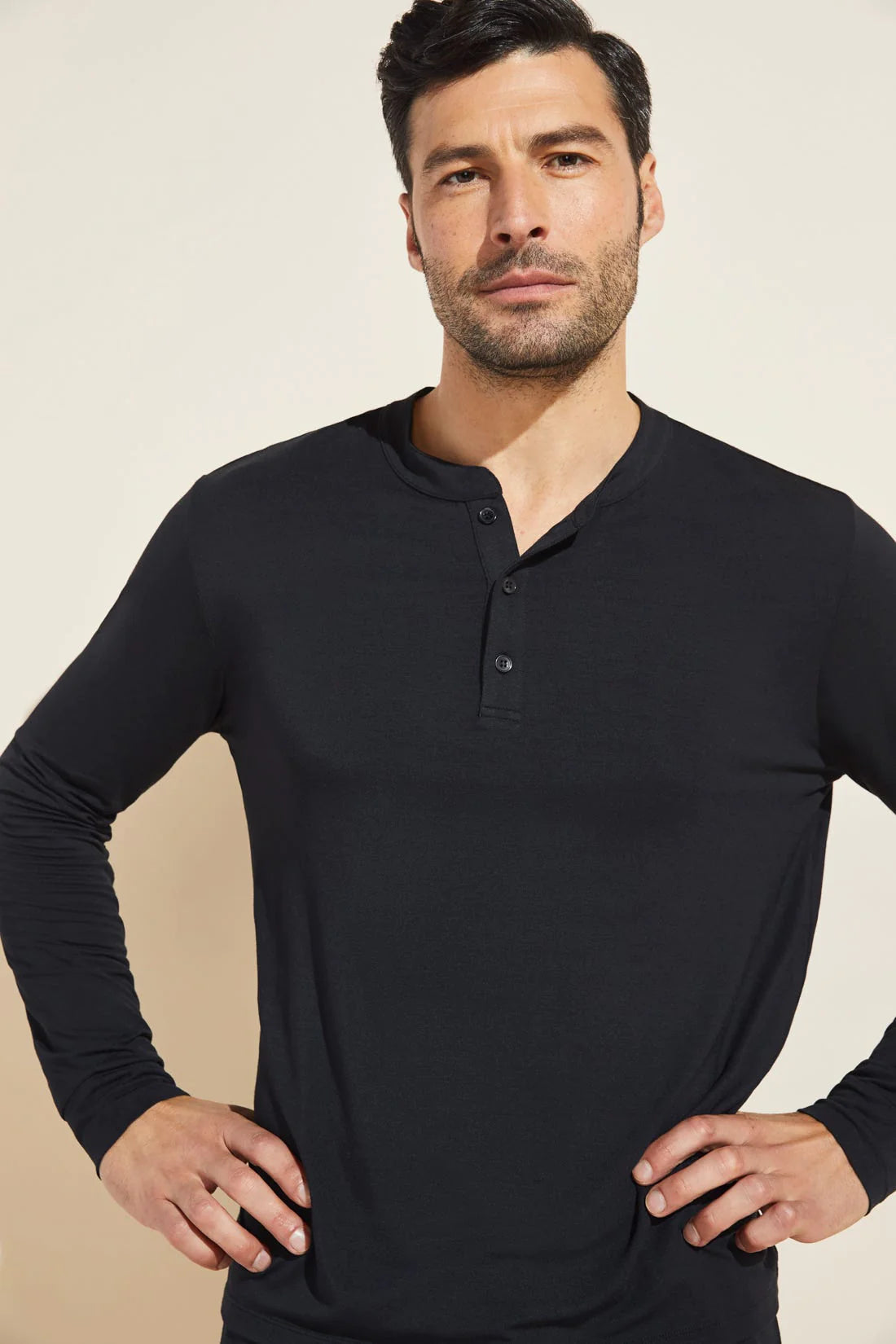 Henry Men’s Long PJ Set - Black