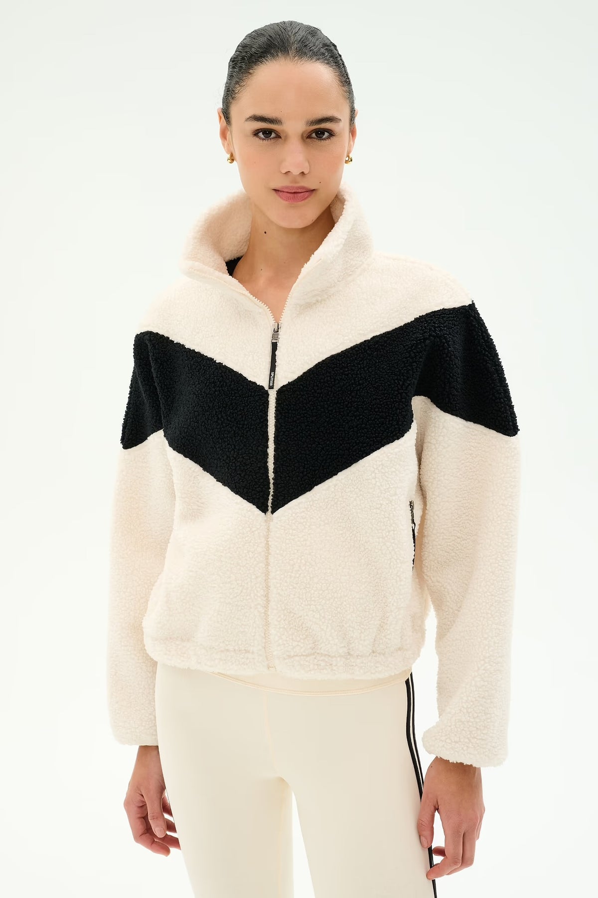 Lottie Sherpa Jacket - Crème/Black