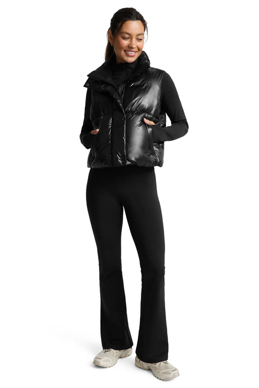 Up for It Puffer Vest - Shine Black