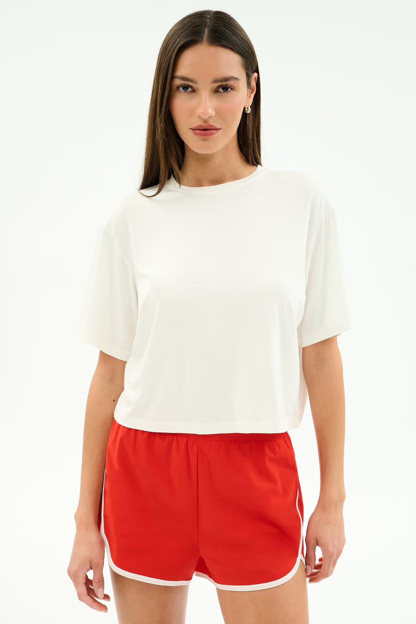 Djuna Oversized Crop Tee - White