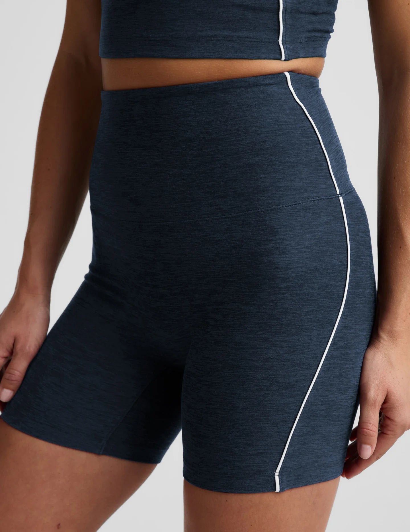 Spacedye Streamline 5’ Biker Short - Navy/White