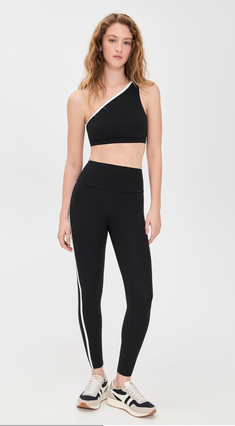 Josie One Shoulder Bra - Black/White