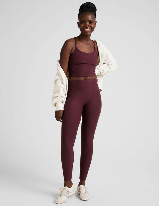 Spacedye Midi Legging - Midnight Burgundy