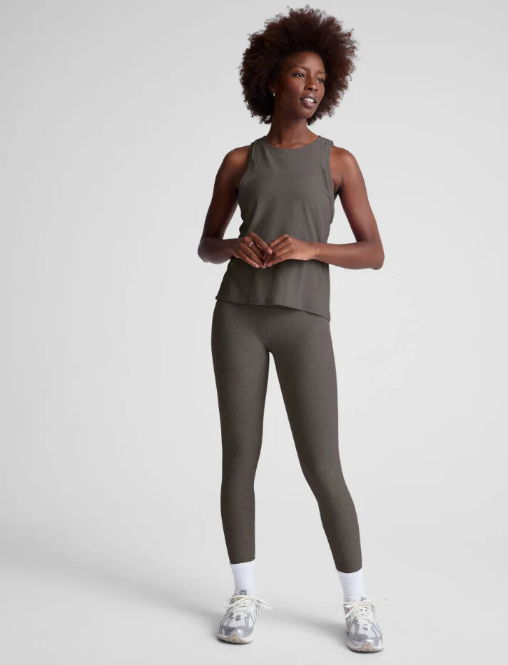 Spacedye Midi Legging - True Gray