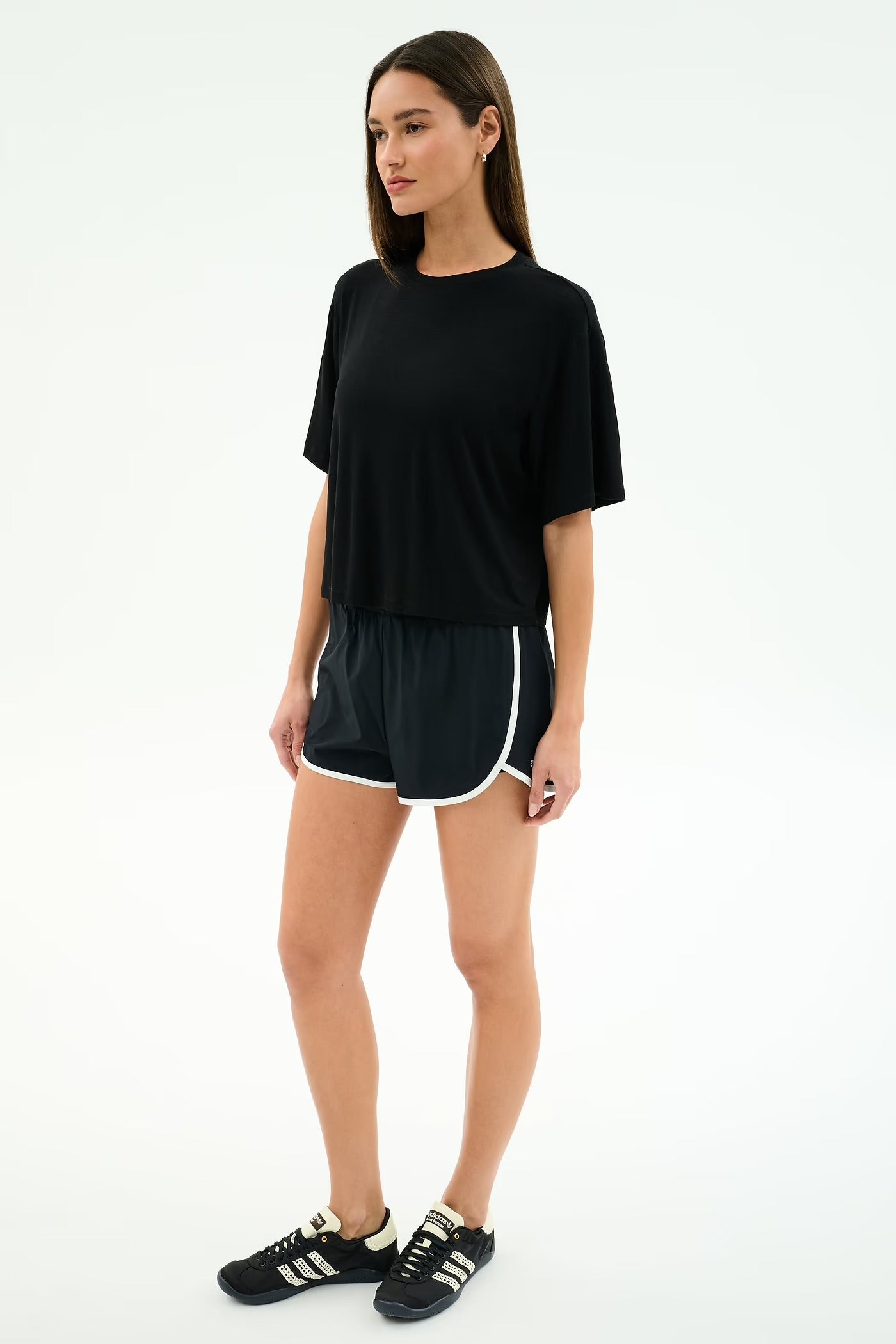 Djuna Oversized Crop Tee - Black