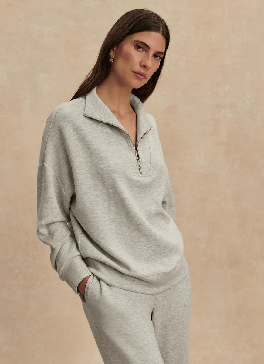 Hawley/Wide Leg Pant - Light Grey Marble