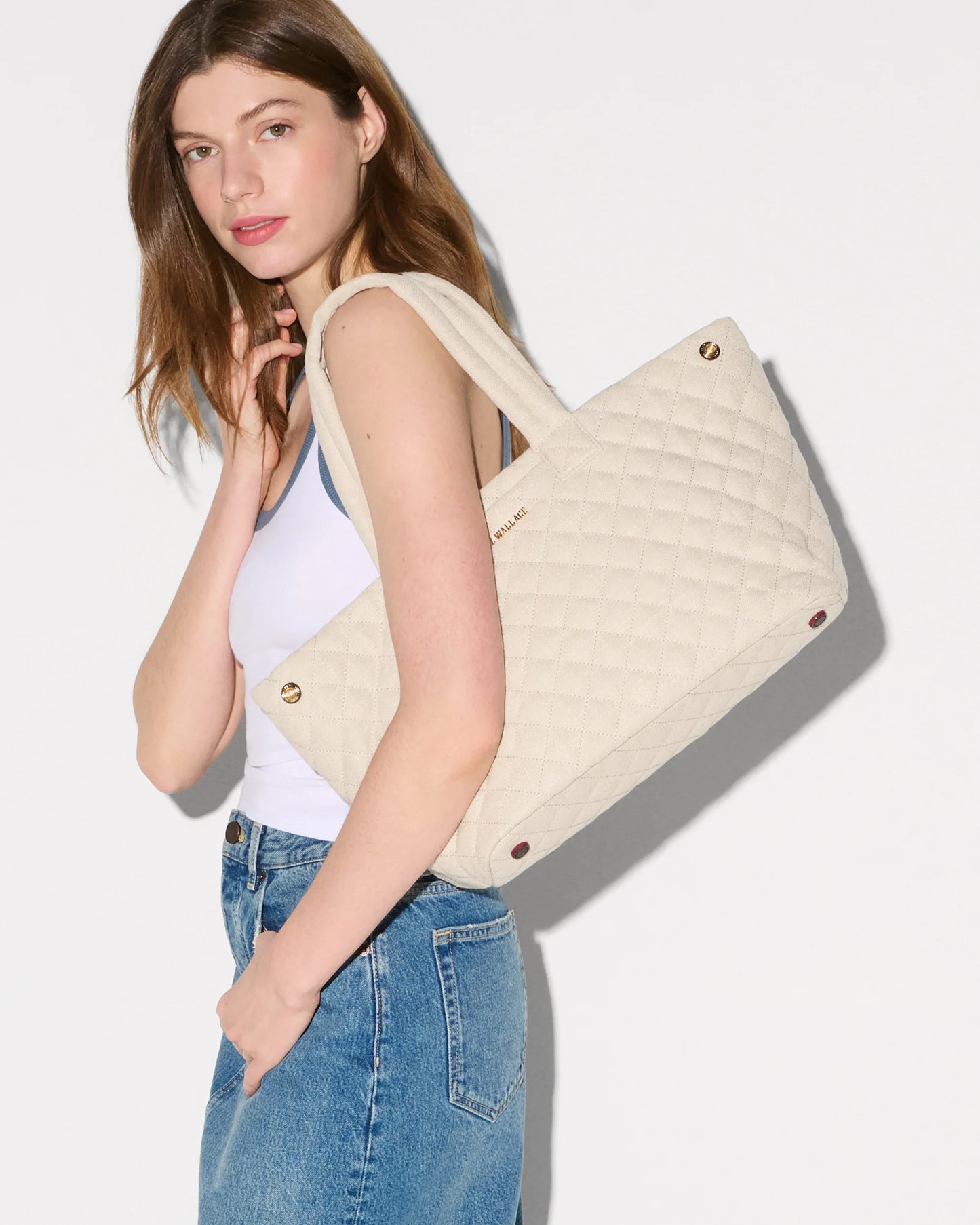 Medium Metro Tote - Sandy Linen