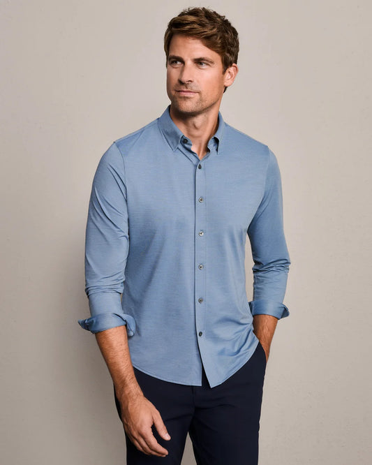 Commuter Slim Shirt - Shadow Blue Oxford