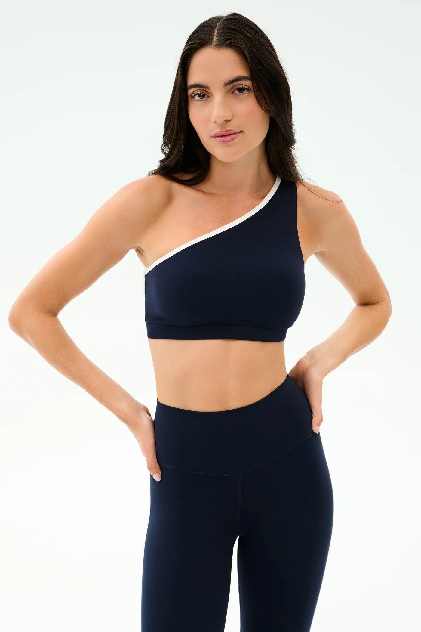 Josie Airweight One Shoulder Bra - Indigo/White