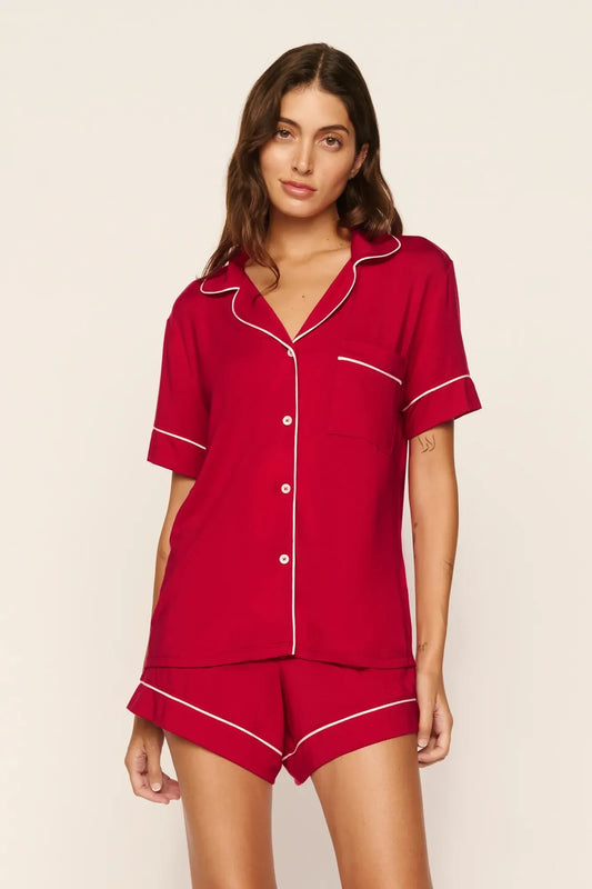 Gisele Relaxed Short PJ set - Holly Red
