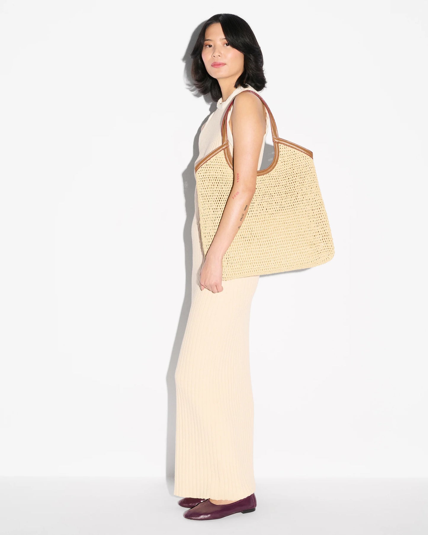 Crochet Georgia Tote L - Camel