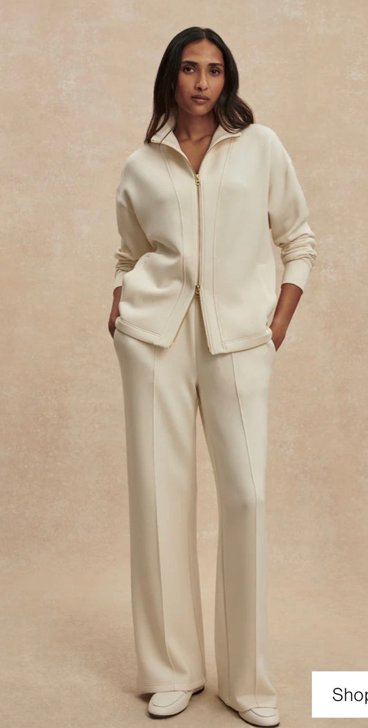 Arlene Zip Through/Wide Leg Pant - Pristine
