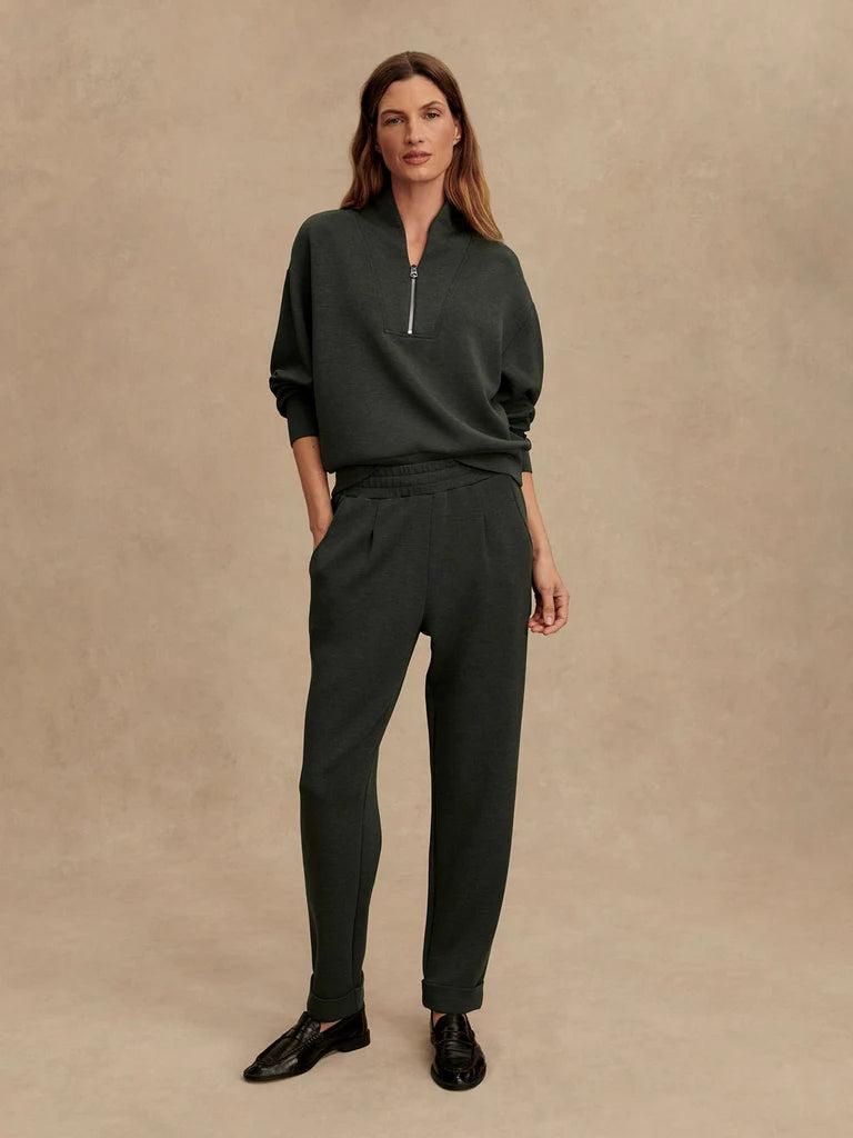 Hawley Half Zip/Rolled Cuff Pant - Olive Marble