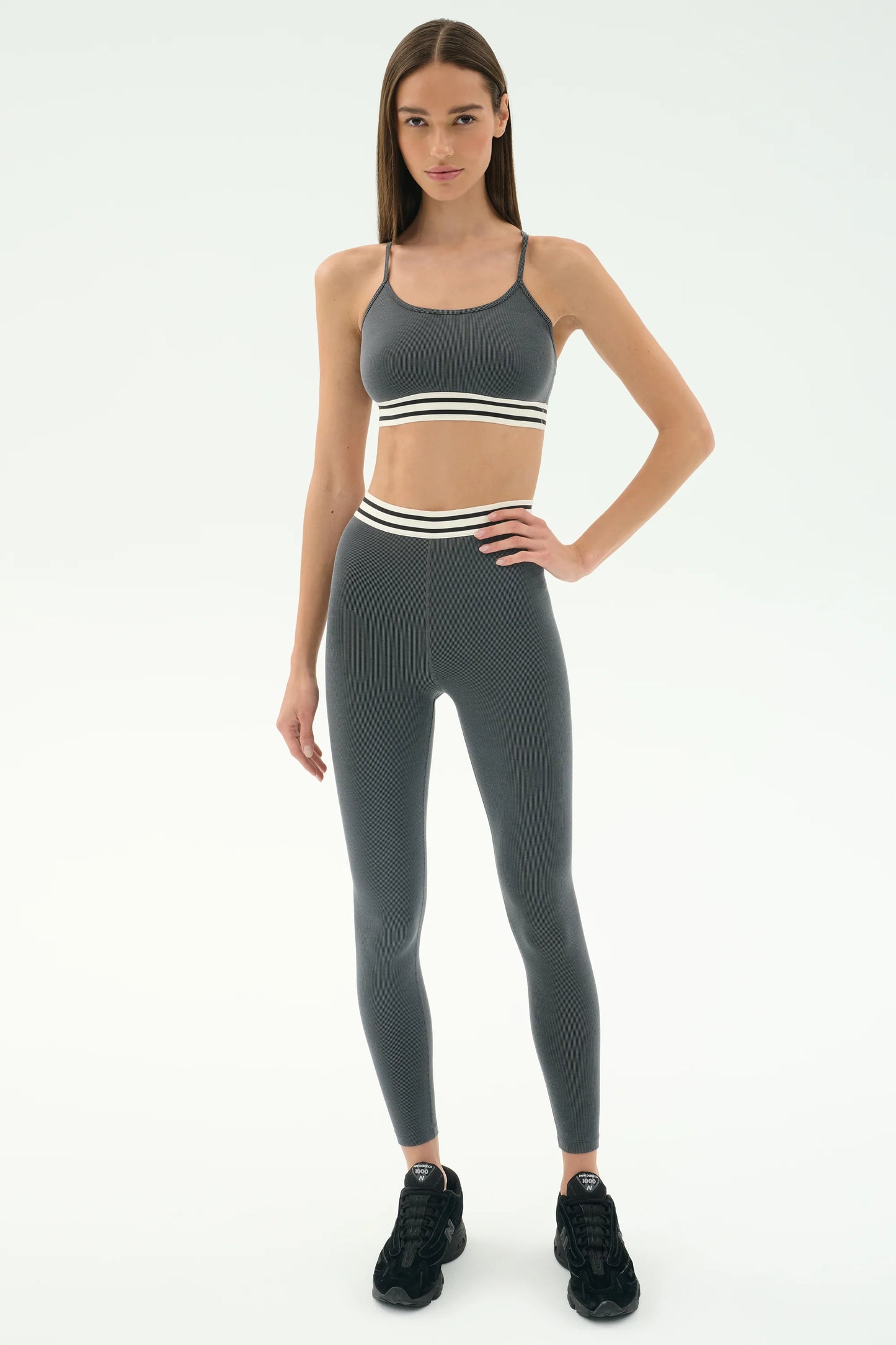 Cali Rib Bra - Heather Grey