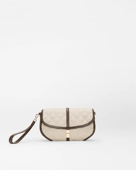 Astor Convertible Clutch - Sandy Linen