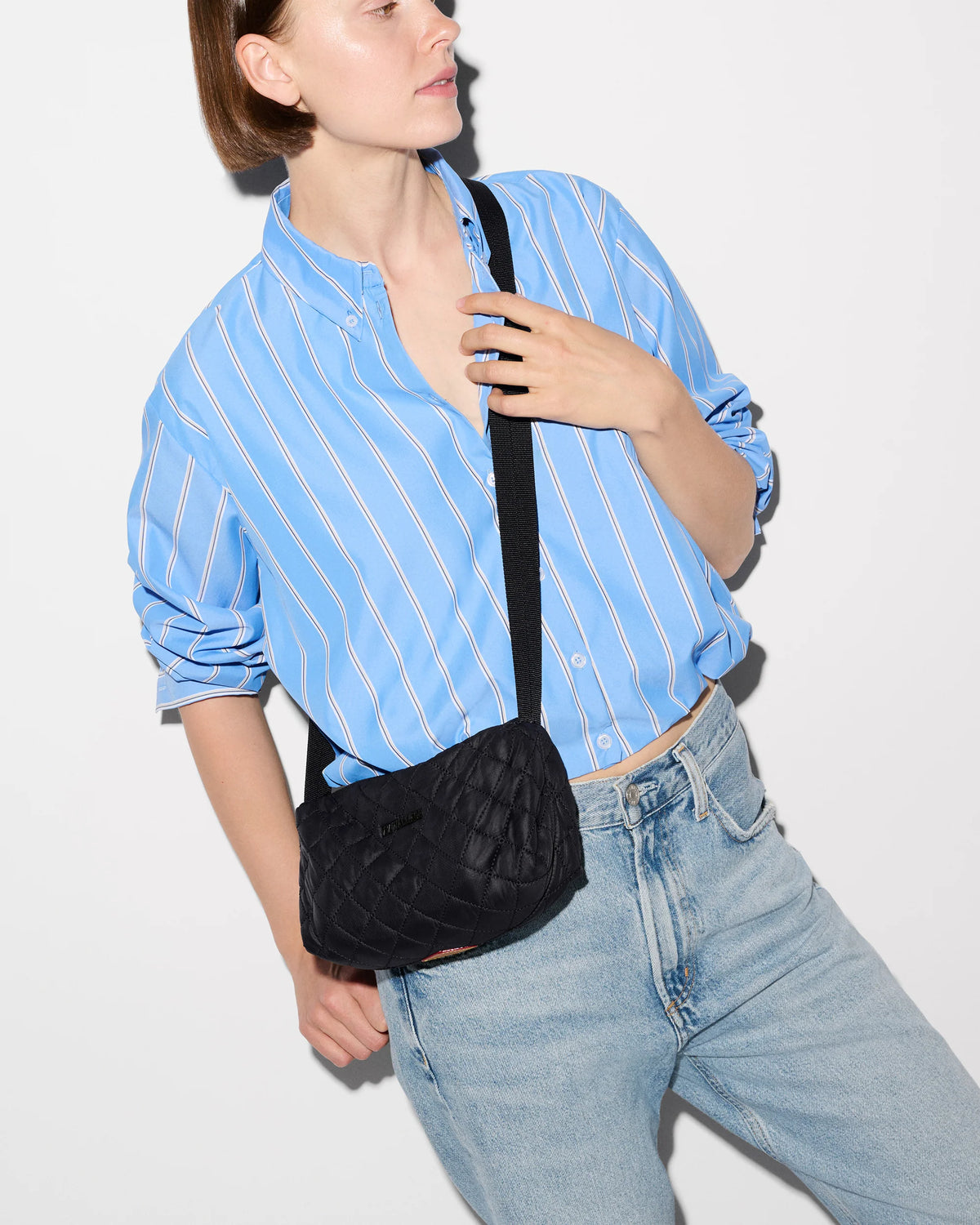 Metro East West Boxy Crossbody - Black