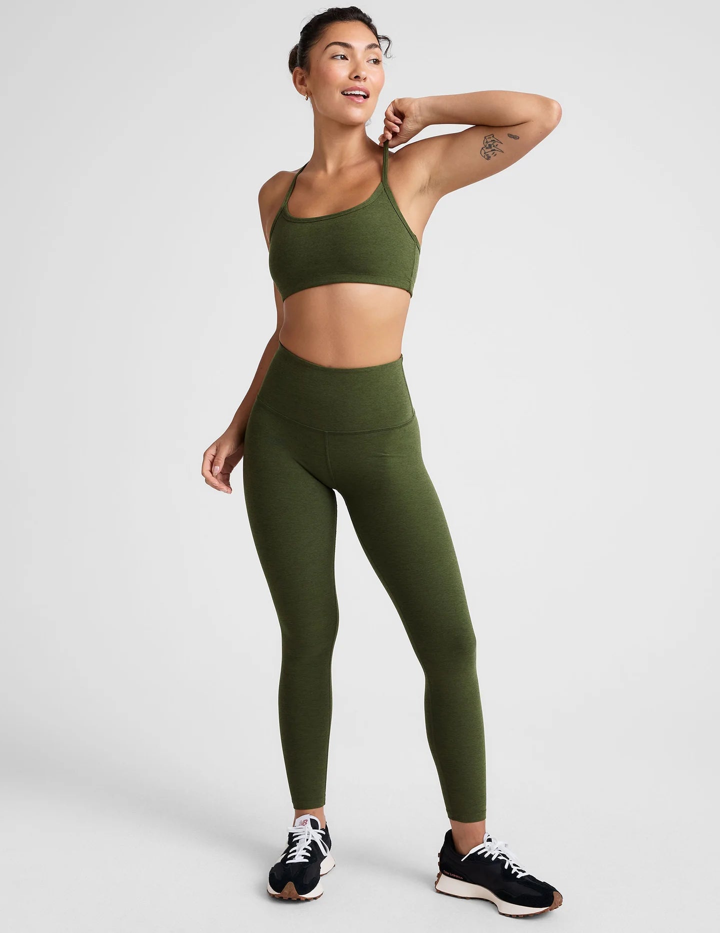 Spacedye Midi Legging - Army Green