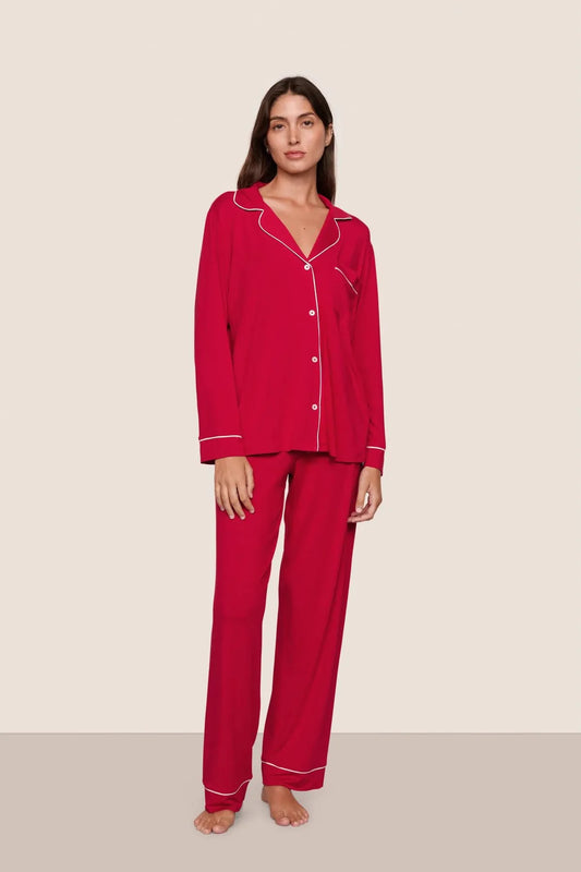 Gisele Long PJ Set - Holly Red