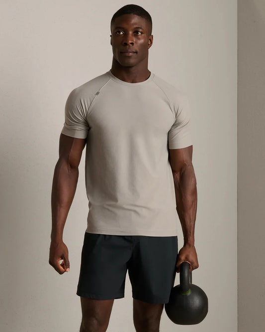 Reign Short Slv Tee - White Heather