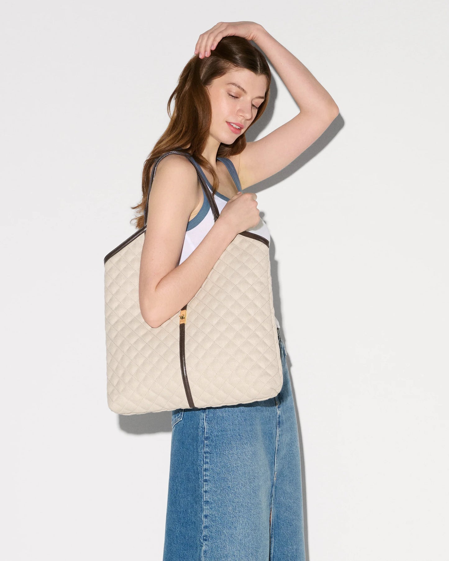 Large Astor Tote - Sandy Linen