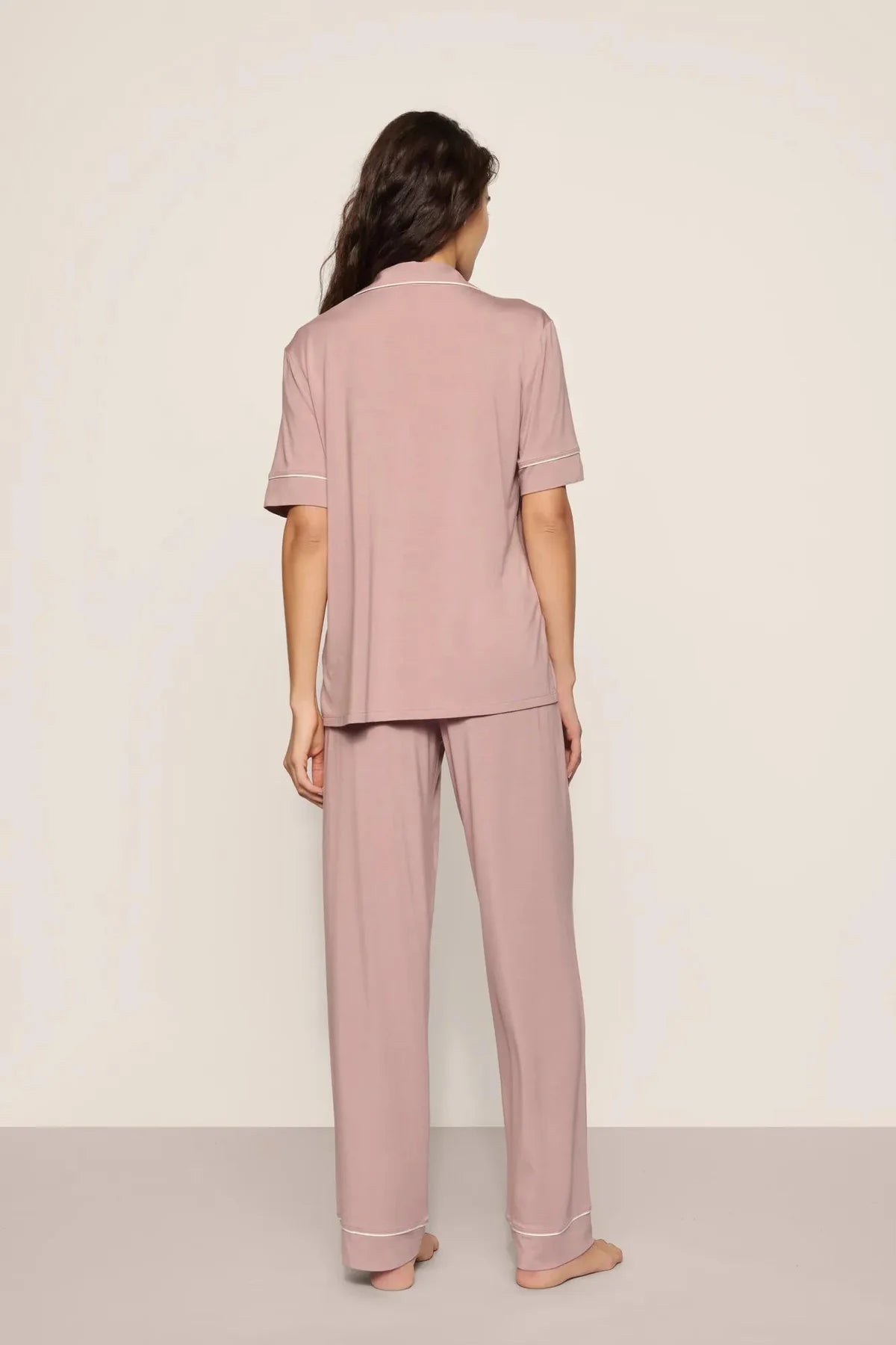 Gisele Short Slv/Pant Set - Woodrose/Ivory