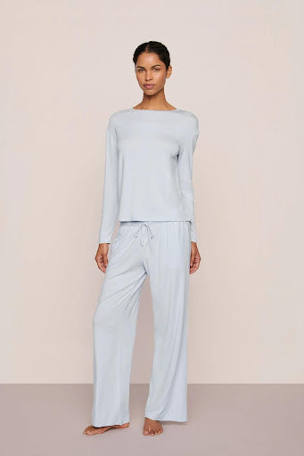 Gisele Everyday LS Tee/Pant - Ice Blue