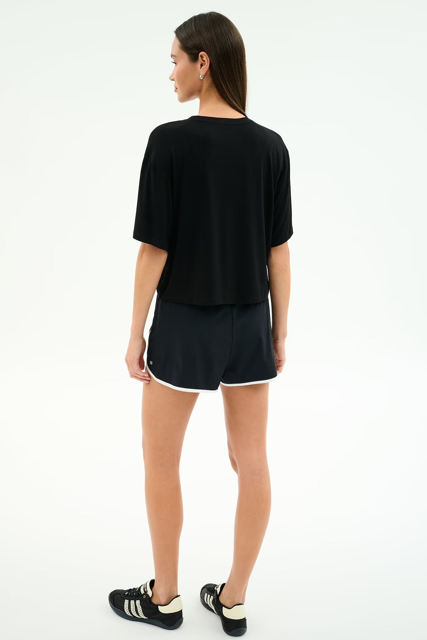 Djuna Oversized Crop Tee - Black