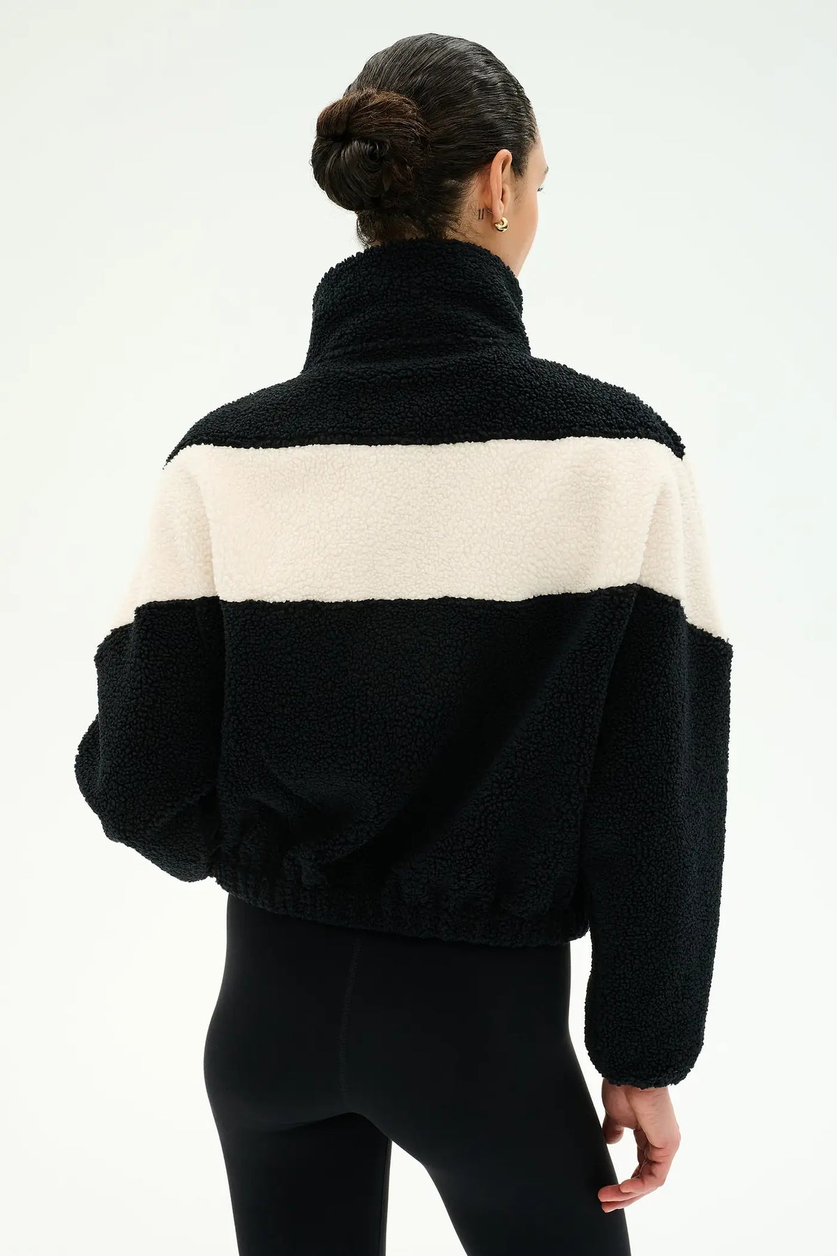 Lottie Sherpa Jacket - Black/Creme