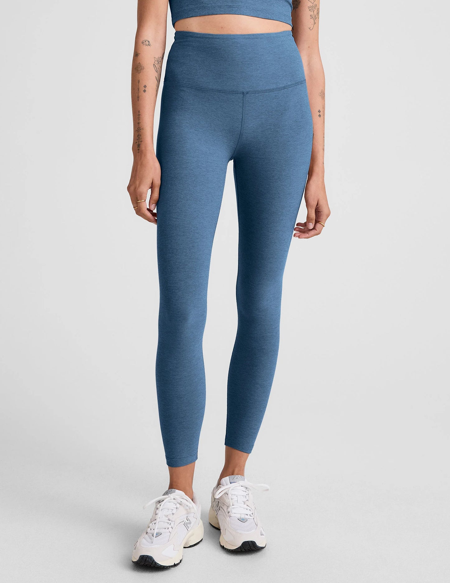 Spacedye Midi Legging - Washed Denim