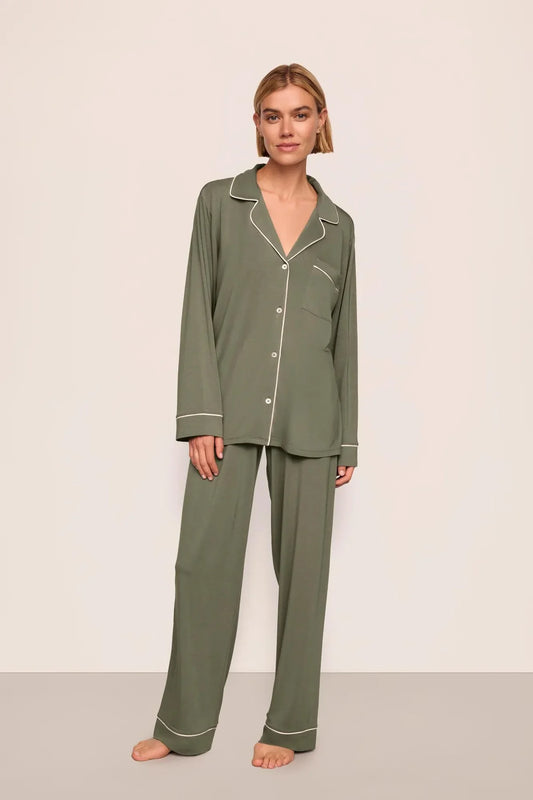 Gisele Long PJ Set - Smokey Olive