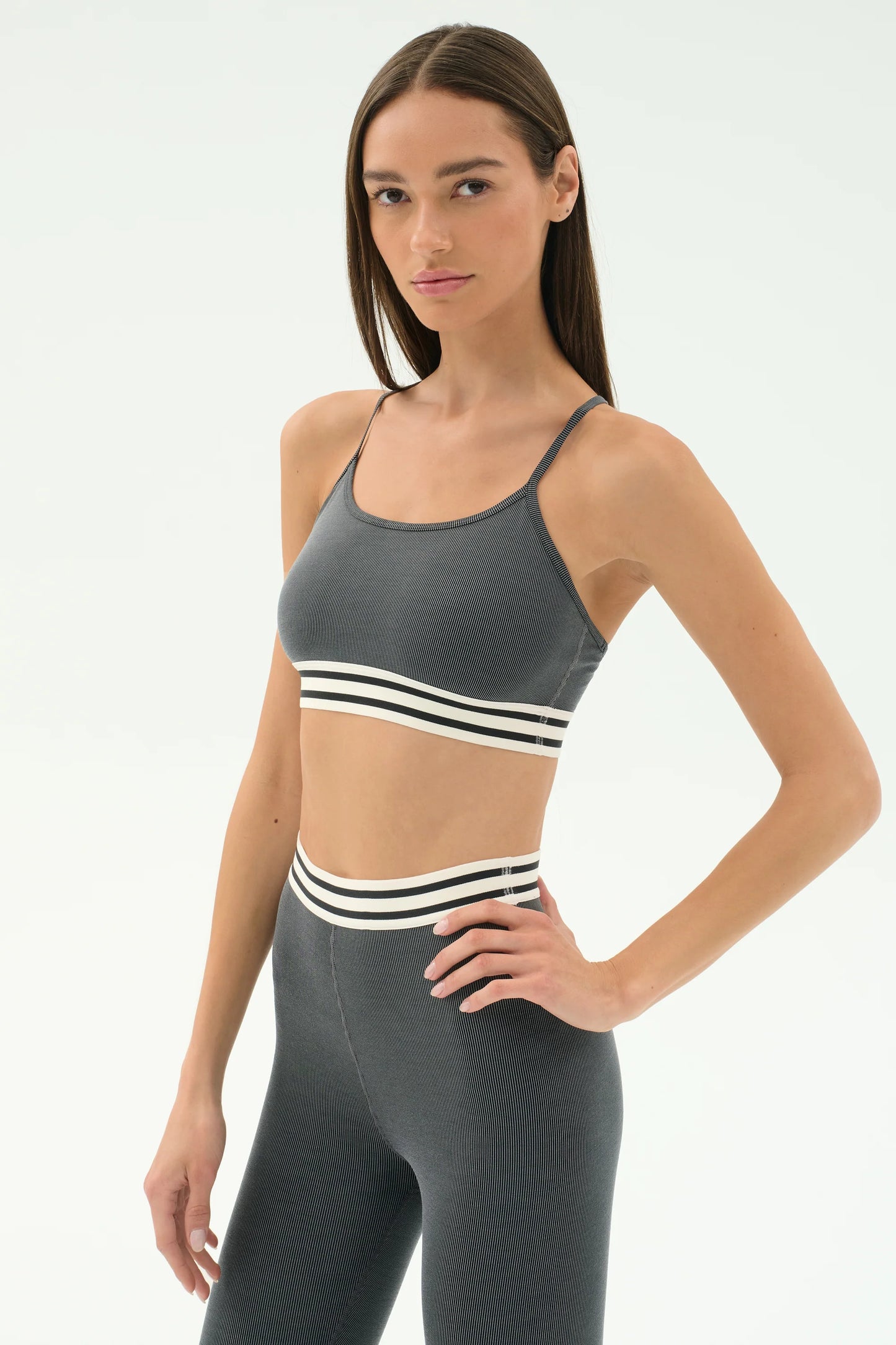 Cali Rib Bra - Heather Grey