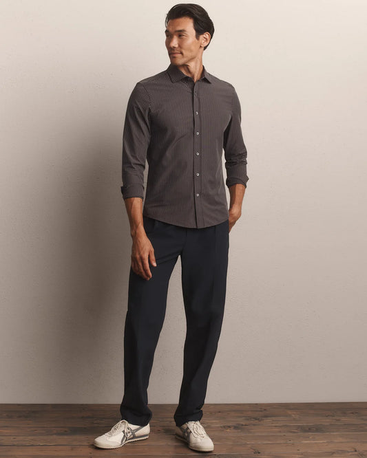State of Mind Shirt - Dark Espresso Stripe