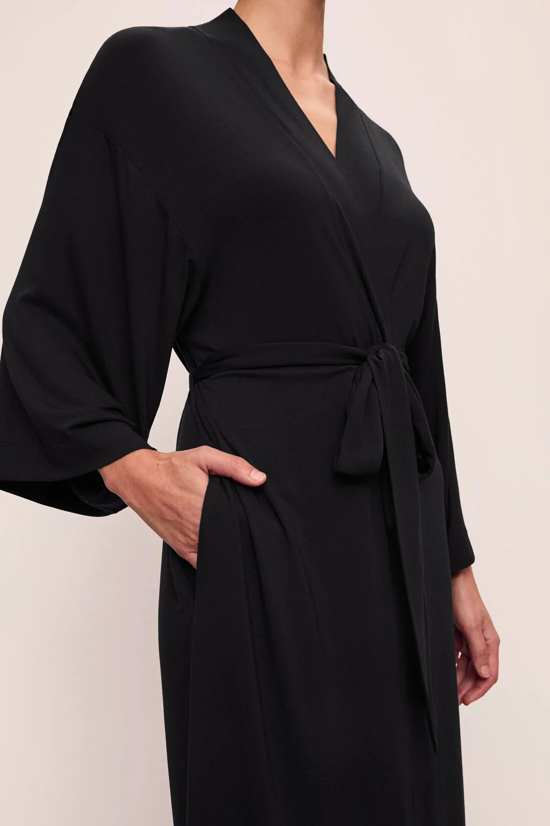 Gisele Long Robe - Black