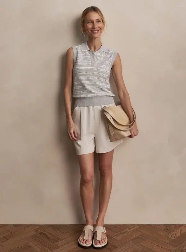 Dannah Knit Top - Light Grey
