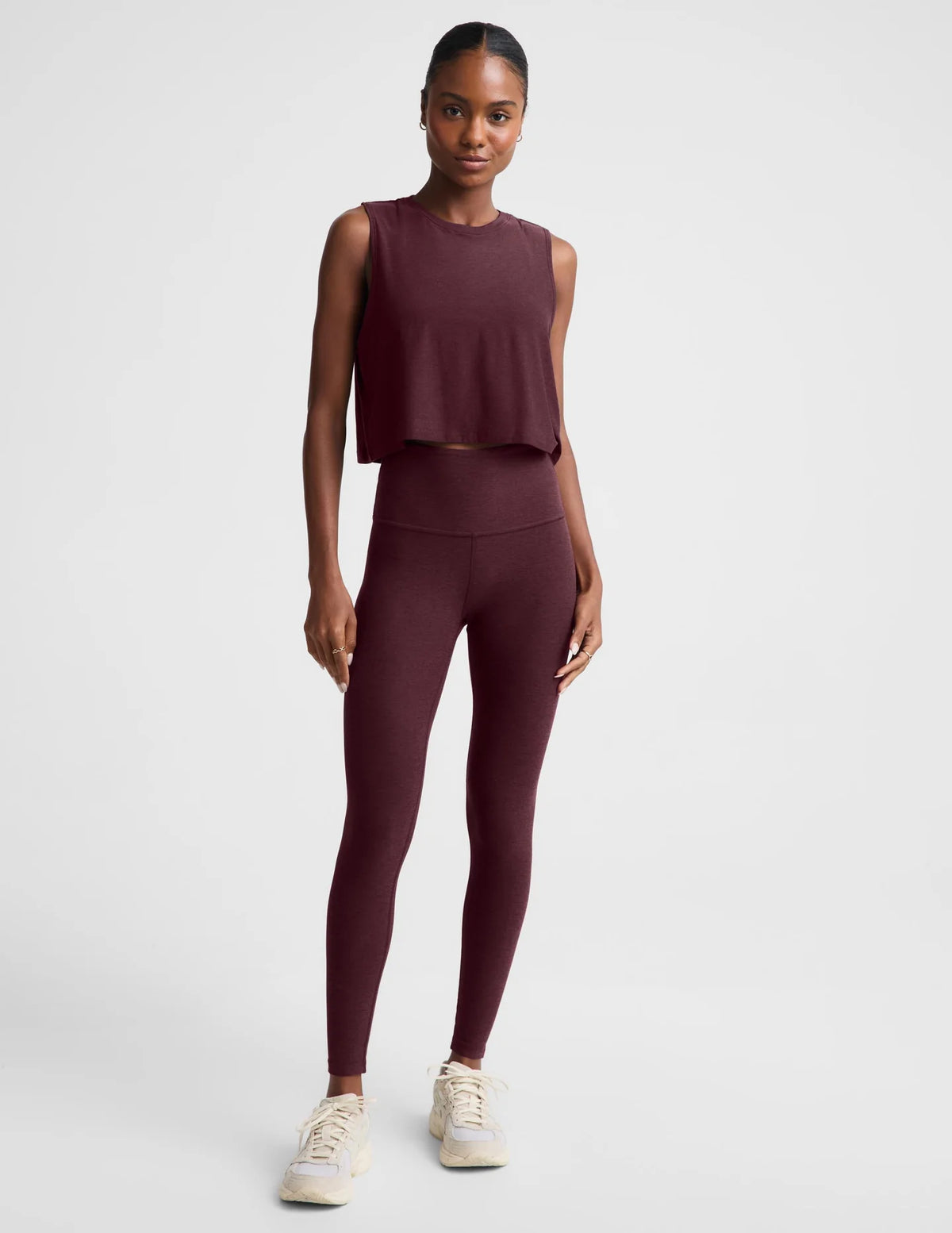 Minimal Cropped Tank - Cabernet