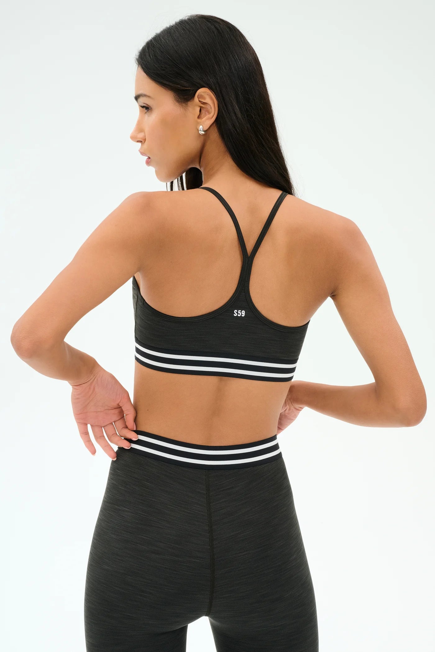 Cali Active Rib Bra - Heather/Graphite