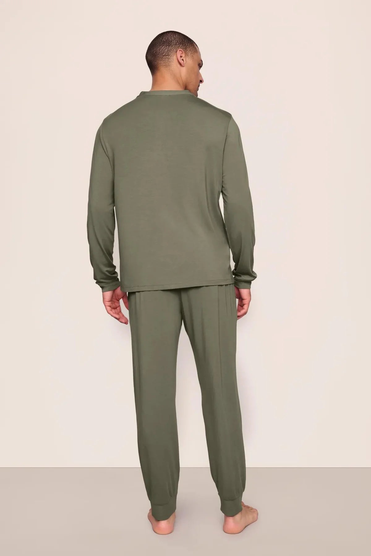 Henry Long PJ Set - Smokey Olive