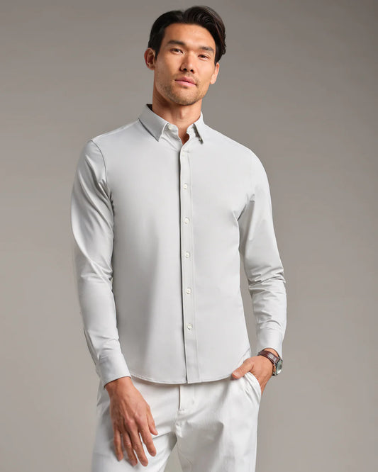 Commuter Slim Shirt - Gray Stone
