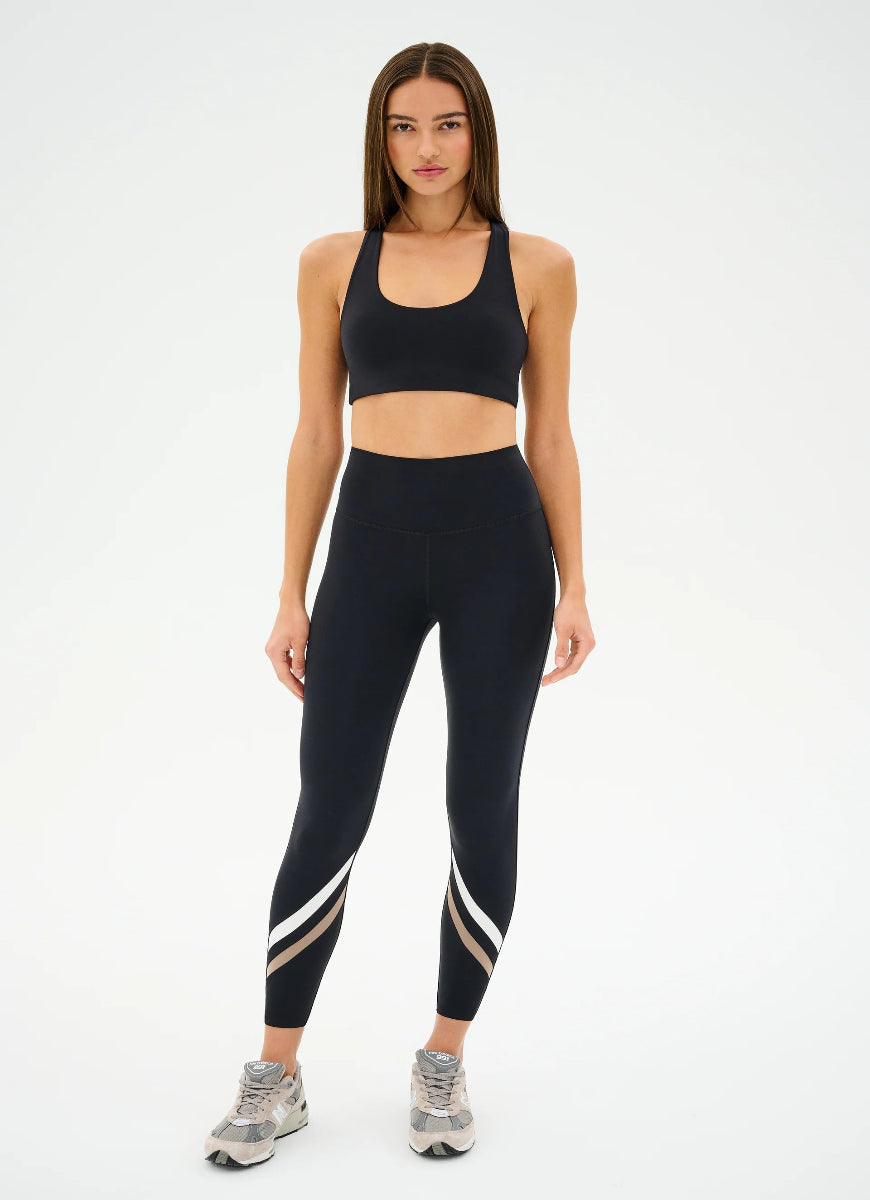 Chevron Airweight HW 7/8 Legging - Black/Latte