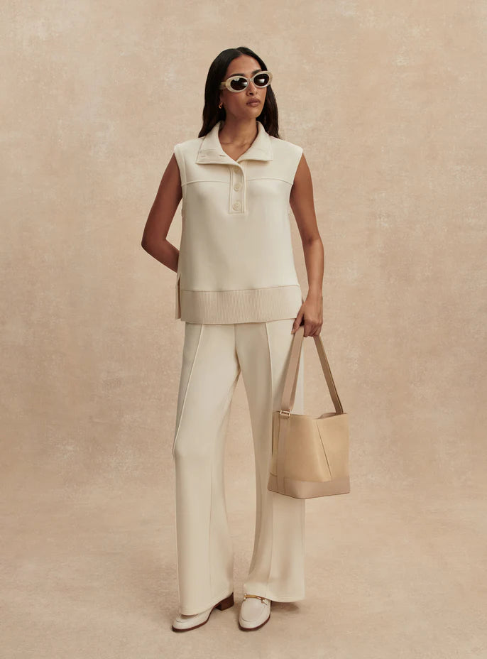 Conall Button Tank/Wide Leg Pant - Pristine