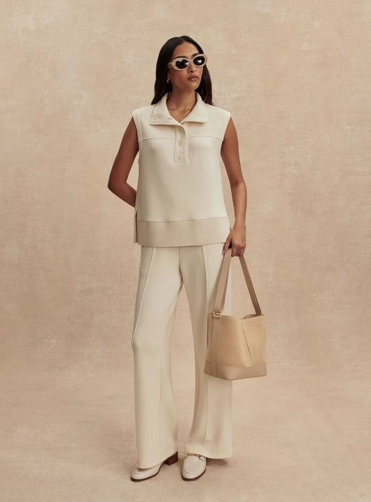 Conall Button Tank/Wide Leg Pant - Pristine