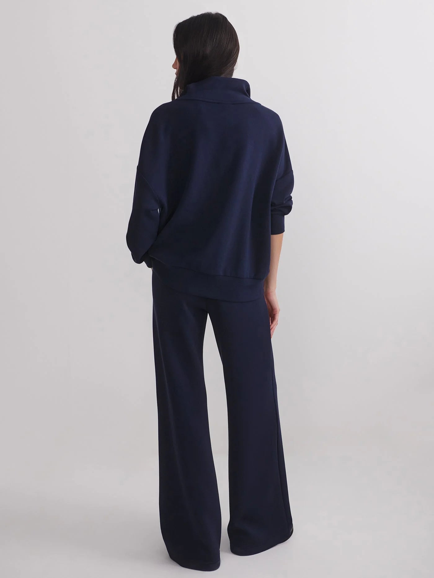 Hawley Half Zip/Wide Leg Pant - Navy
