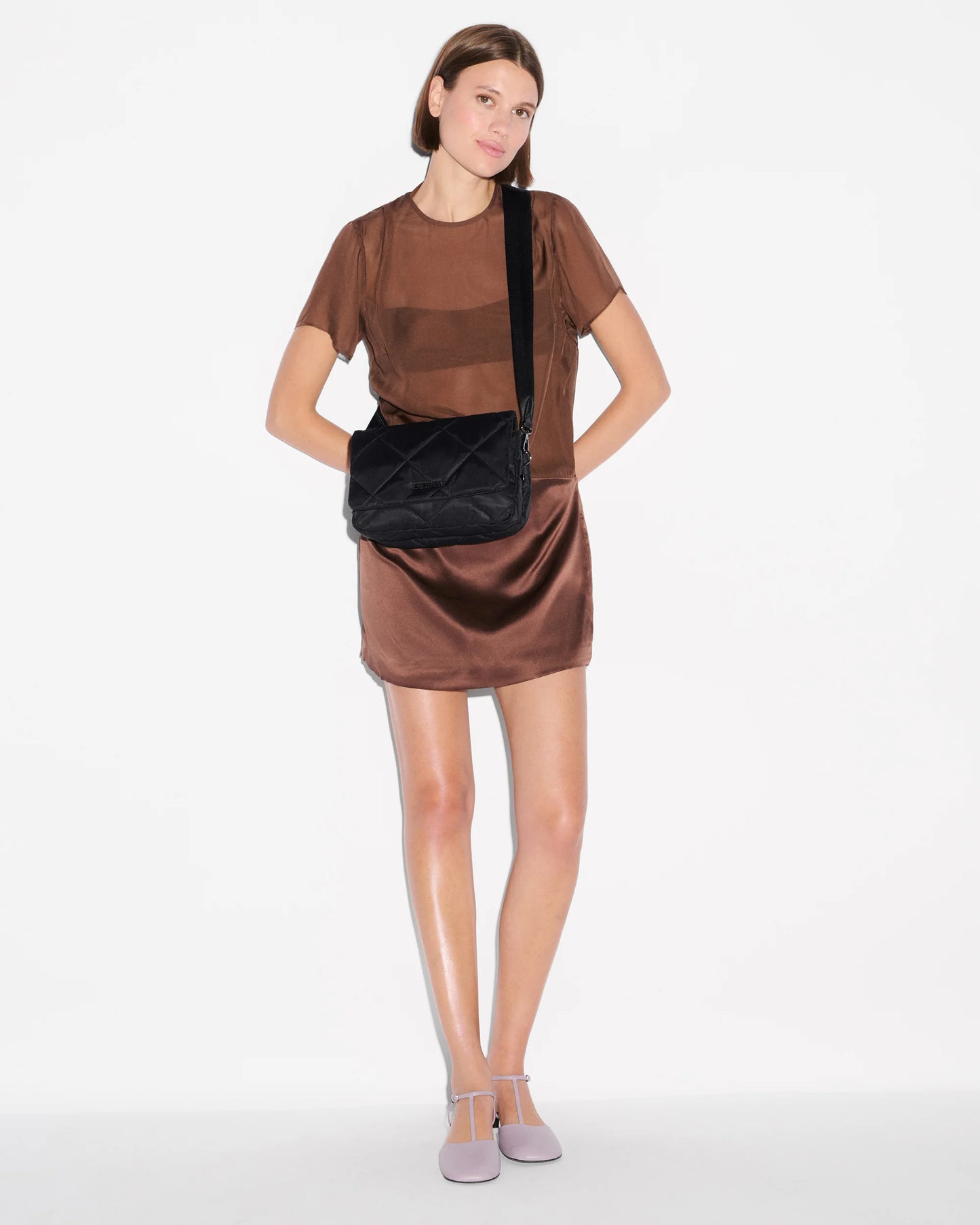 Madison Flap Crossbody - Black