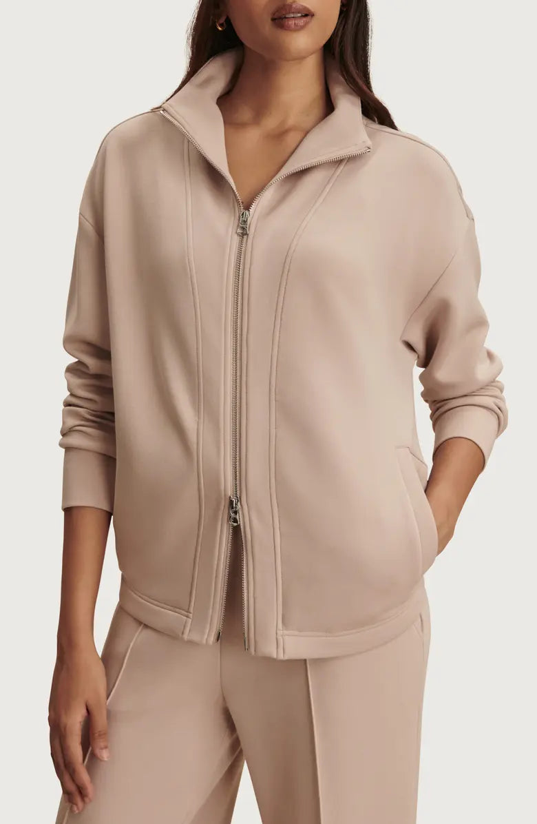 Arlene Zip Through/Wide Leg Pant - Mushroom